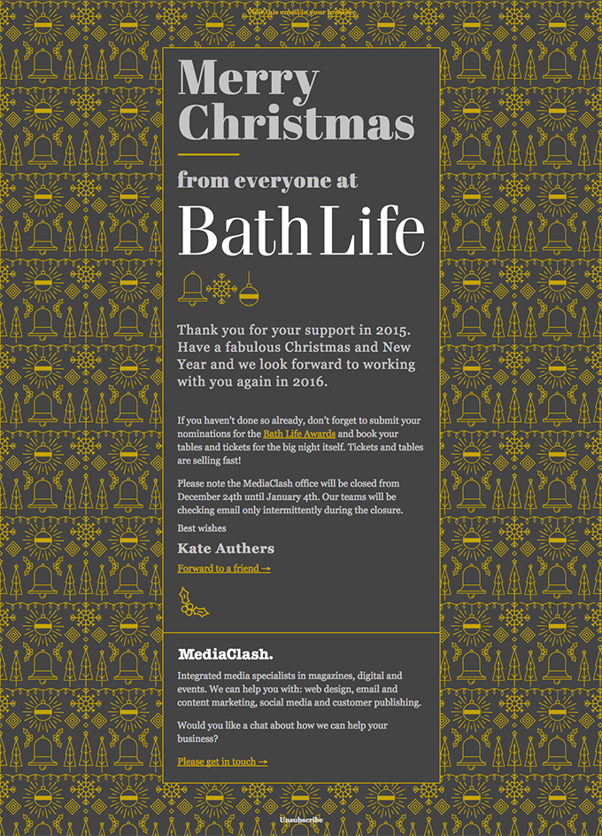 Merry christmas email design