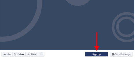 Facebook signup button