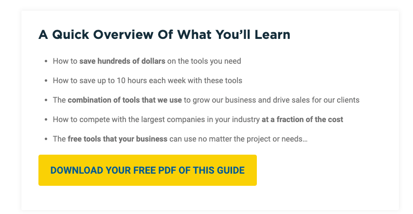 Lead magnet example for a toolkit to grow an email list