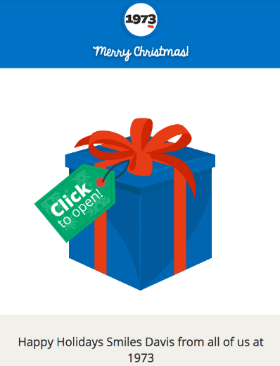 Creative B2B email for gift