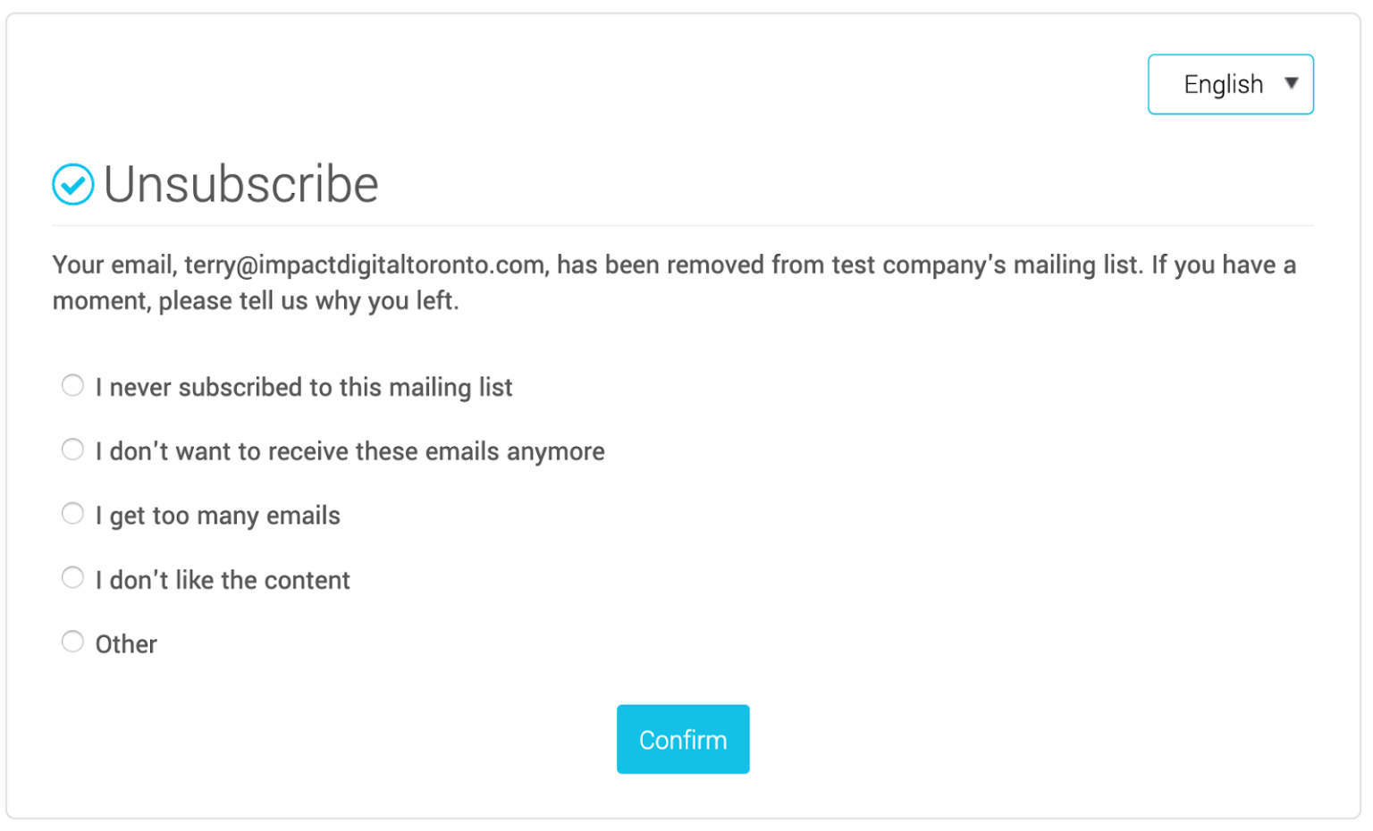 Email Subscription Management Page Best Practices