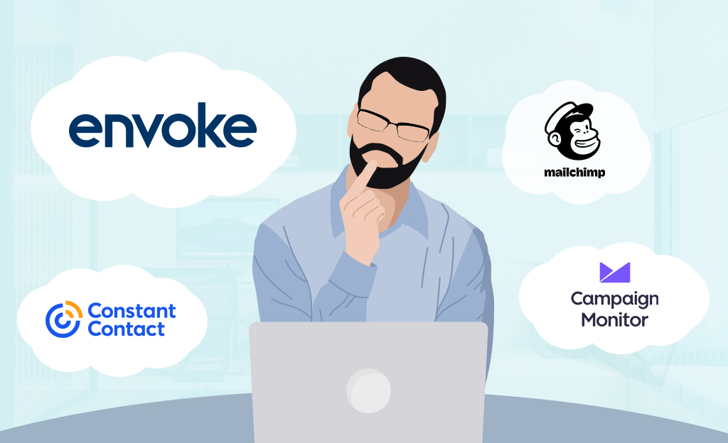 Communicator thinks about hwo to email unsubscribed contacts using various email marketing platforms including envoke.