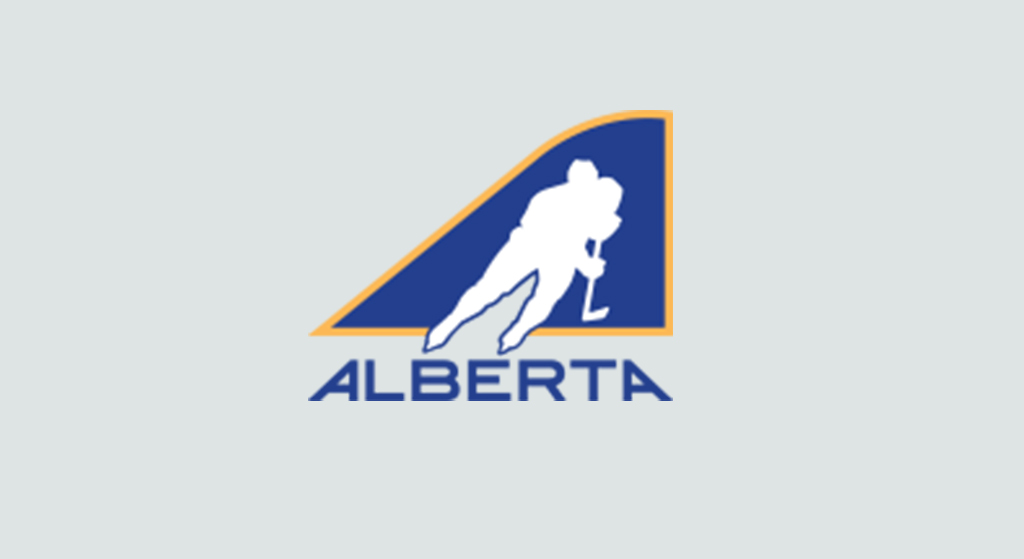 Hockey Alberta logo with skater in silhouette. Hockey Alberta uses Envoke email marketing platform to communicate with members.