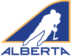 hockey alberta logo features skater in silhouette. hockey alberta uses Envoke email marketing to communicate with member organizations in alberta.